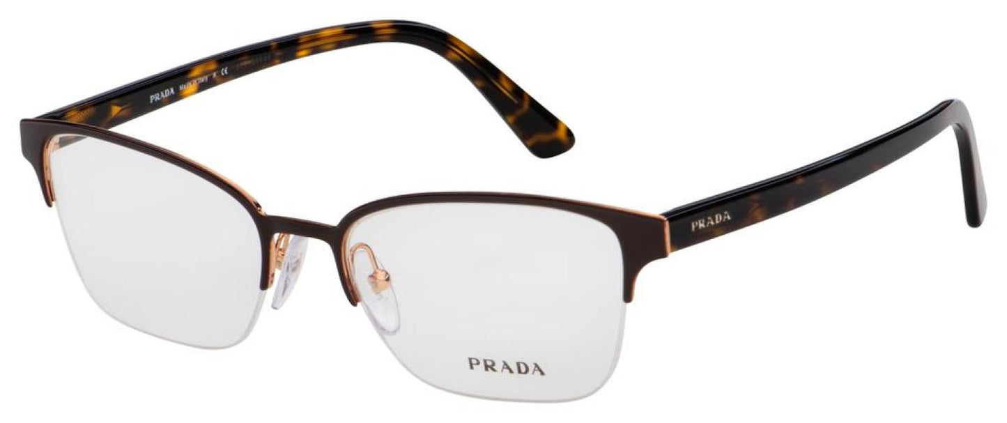 Prada Women's PR61XV-3311O1-52 Fashion 52mm Brown/Rose Gold Opticals