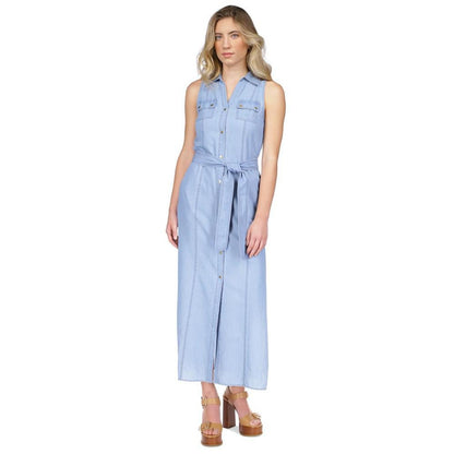 Women's Sleeveless Maxi Shirtdress, Regular & Petite