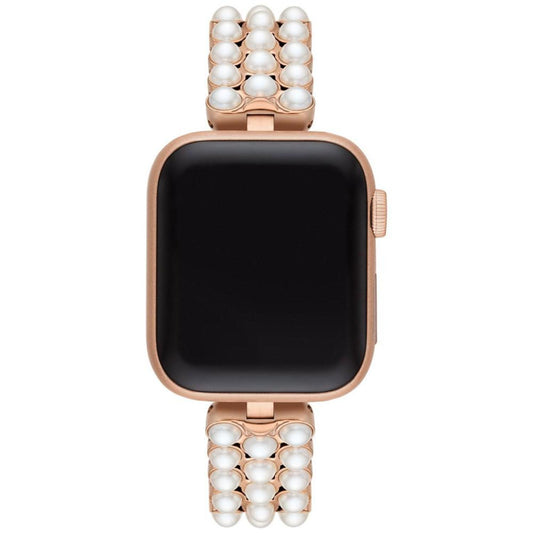 Imitation Pearl Gold-Tone Stainless Steel 38/40mm Bracelet for Apple Watch®