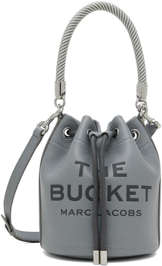 Gray 'The Leather Bucket' Bag