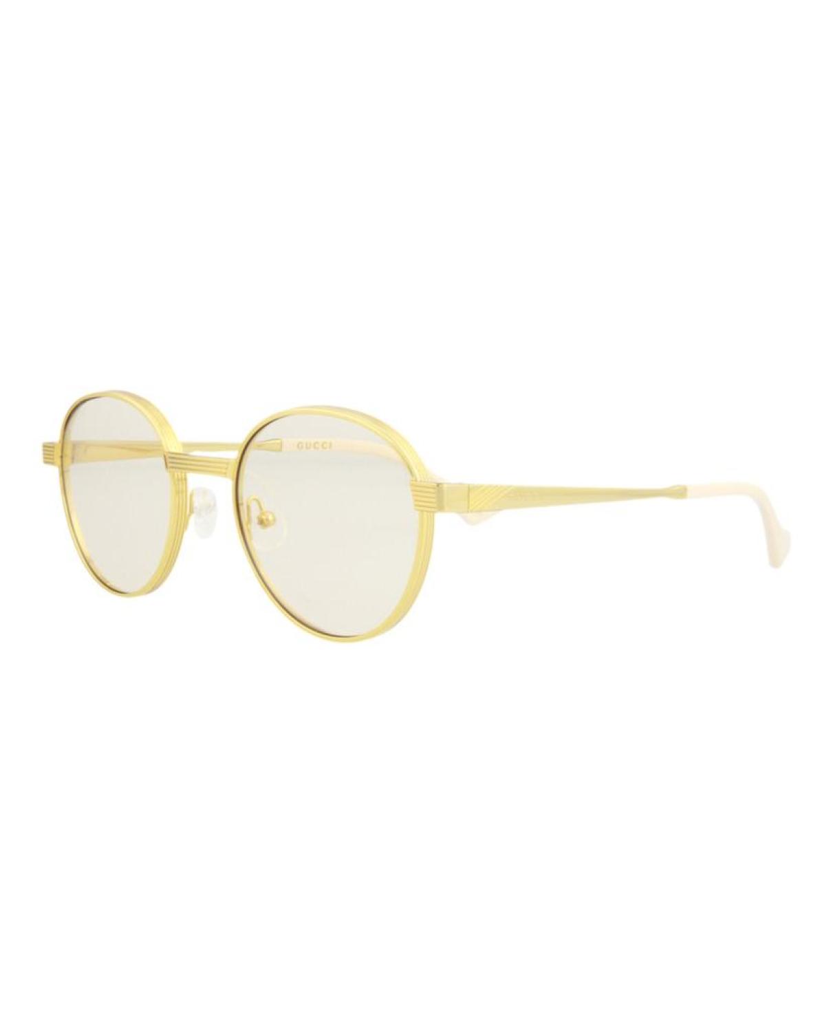 Round-Frame Metal Sunglasses