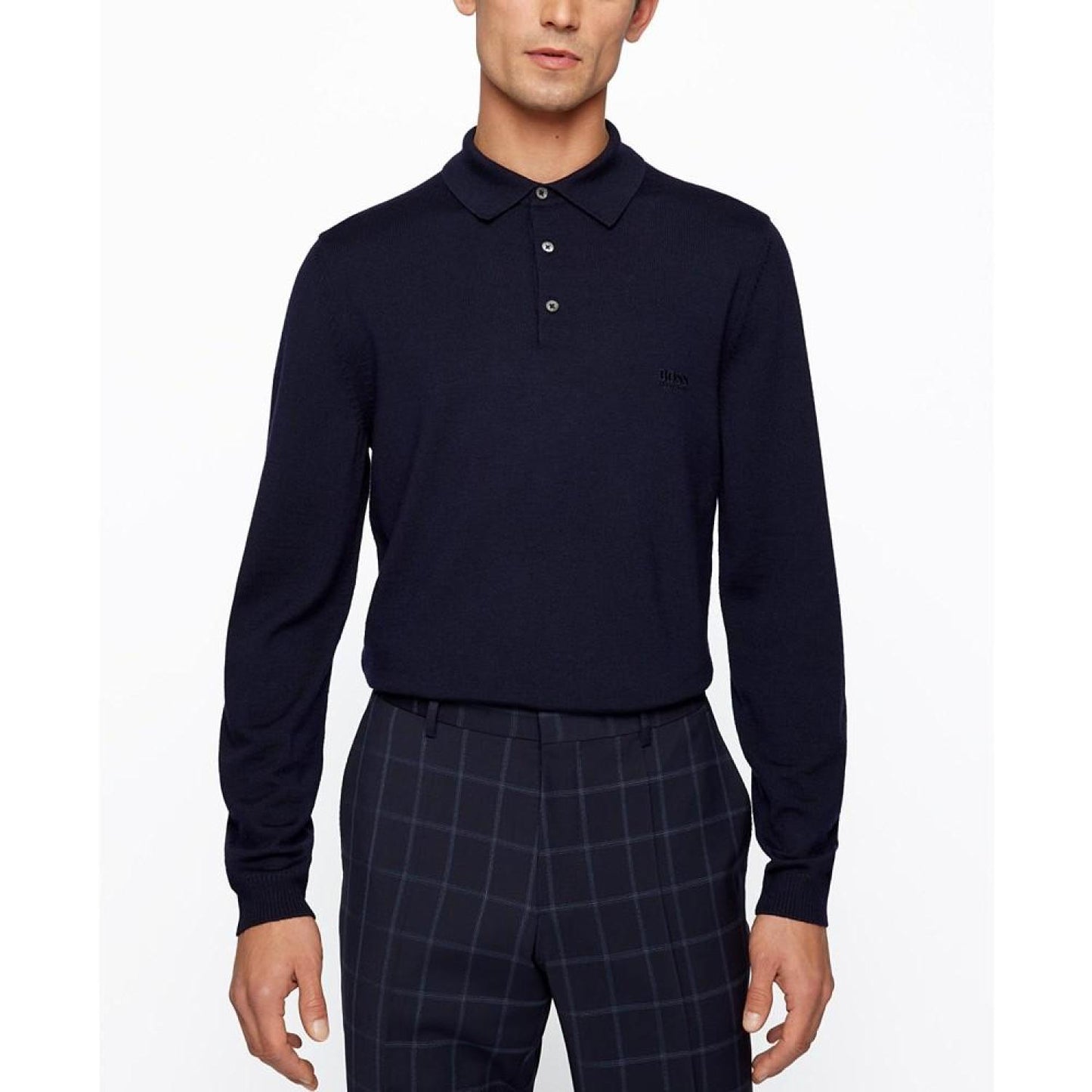 Men's Merino Slim-Fit Polo Sweater