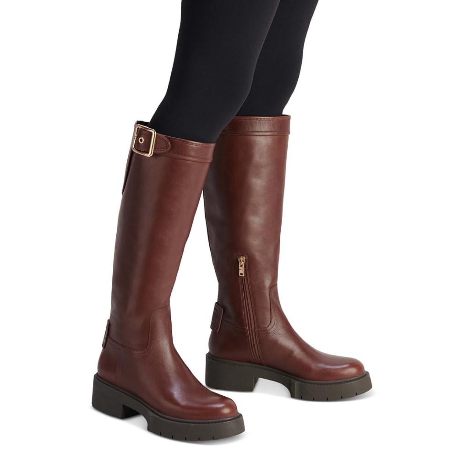 Block heel outlet riding boots