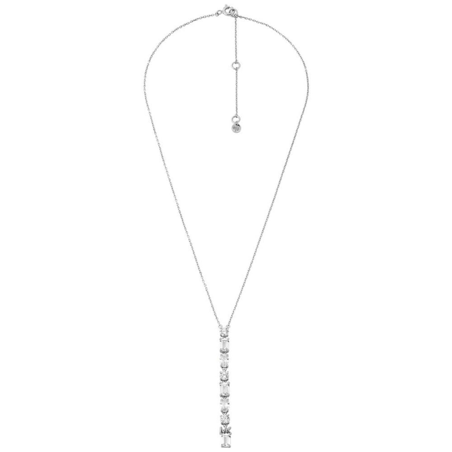 Sterling Silver Mixed Stone Lariat Necklace