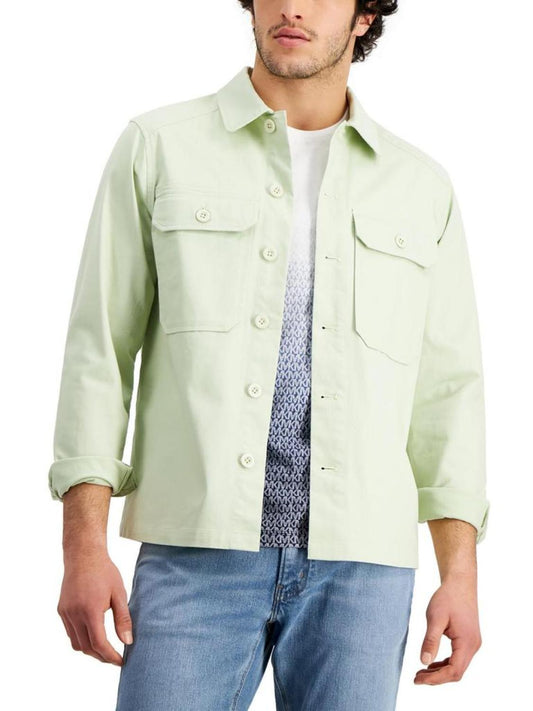 Mens Twill Casual Shirt Jacket