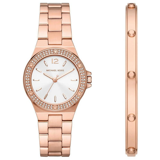 Women's Lennox Three-Hand Rose Gold-Tone Stainless Steel Watch 33mm and Bracelet Set, 2 Pieces