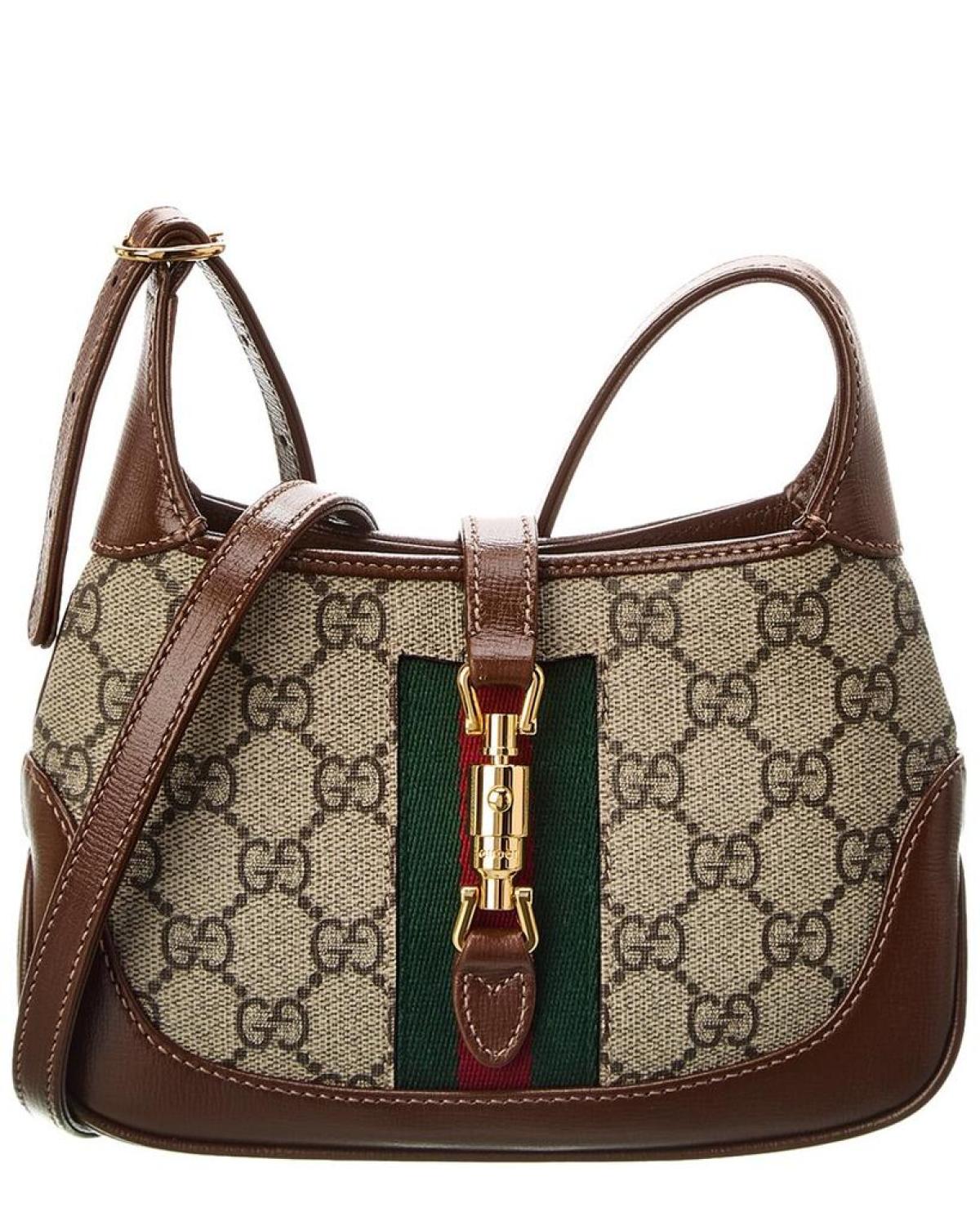 Gucci Jackie 1961 Mini GG Supreme Canvas & Leather Shoulder Bag