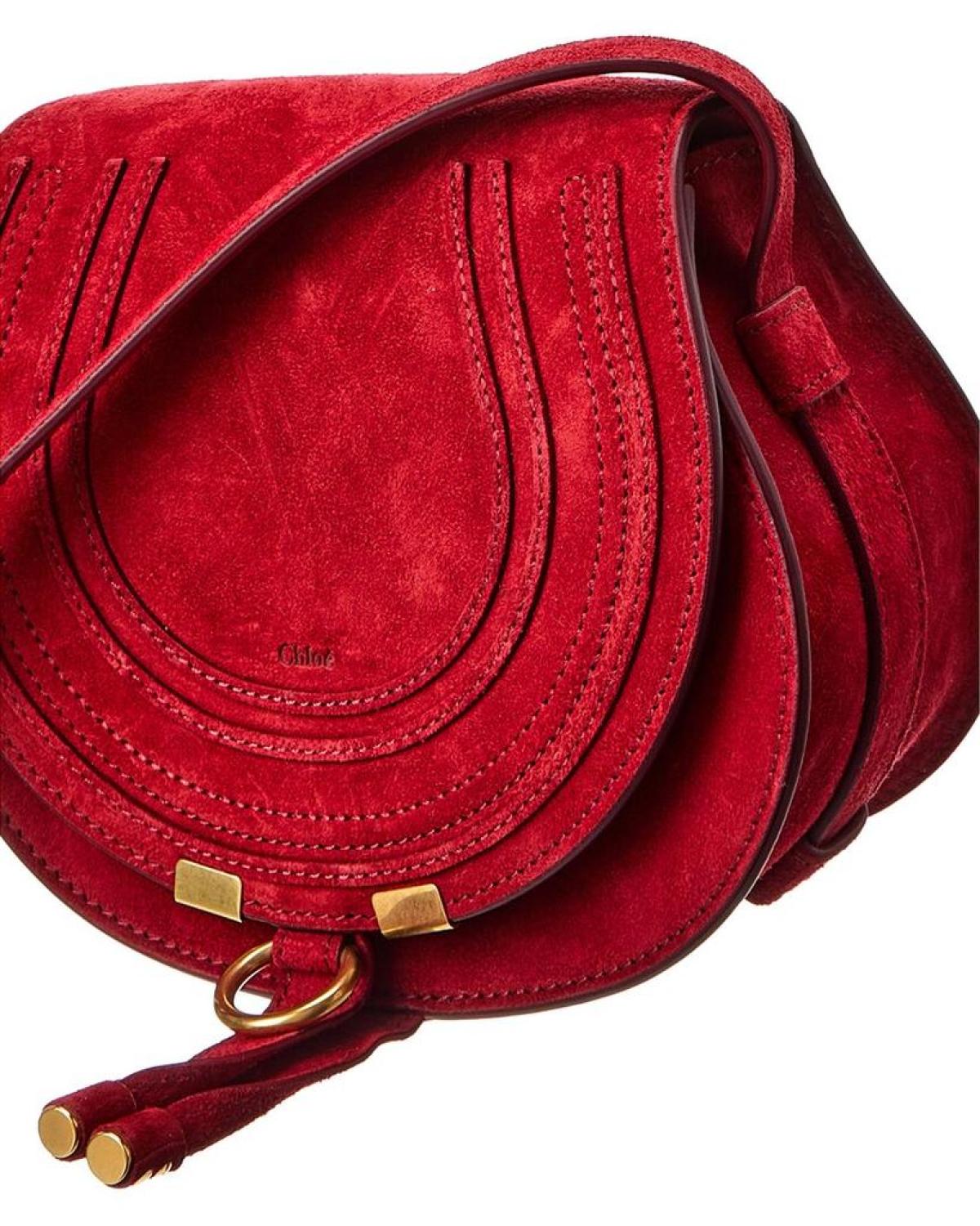 Chloé Marcie Small Suede Saddle Bag