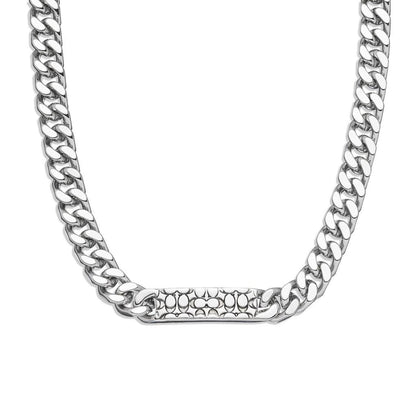 Quilted Signature Link Necklace