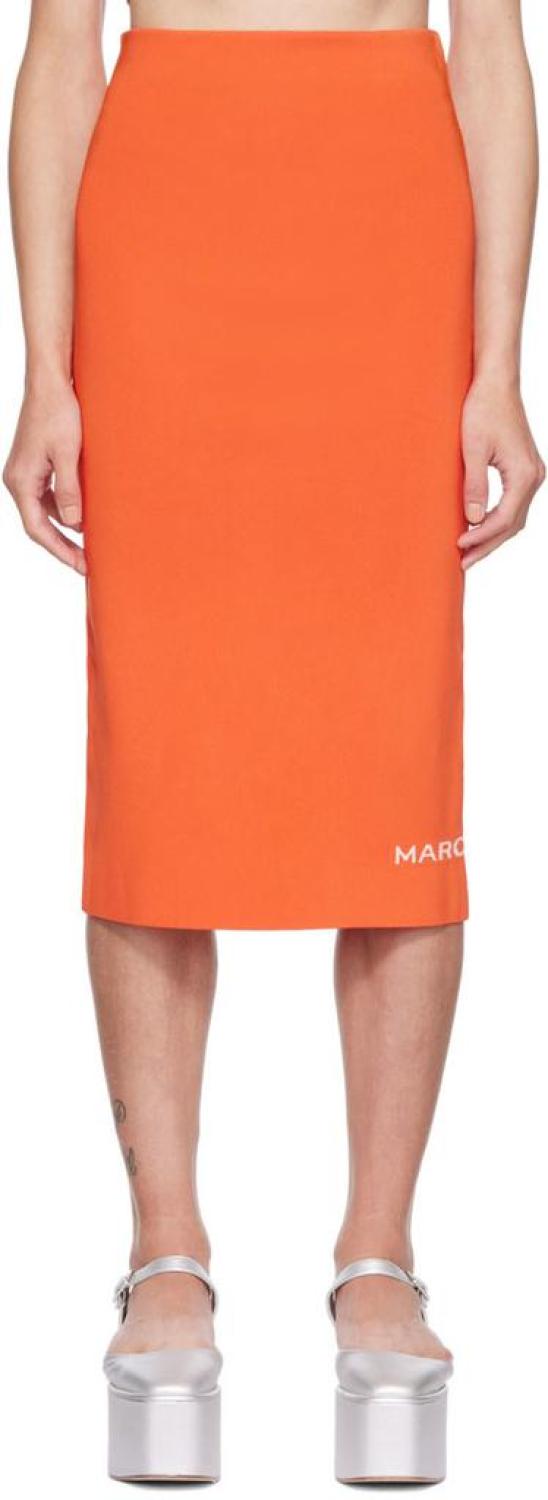 Orange 'The Tube' Midi Skirt