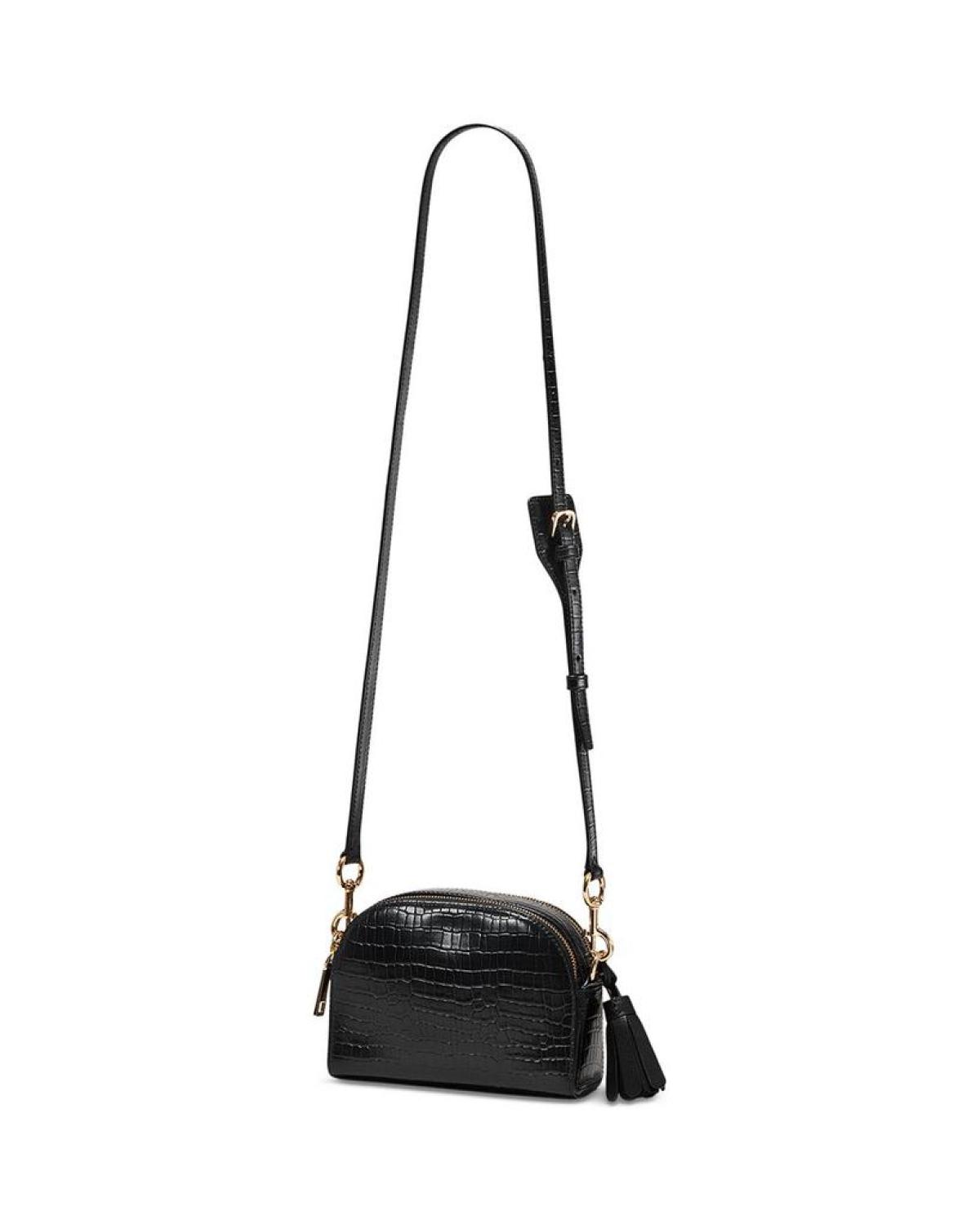 Shutter Embossed Leather Crossbody