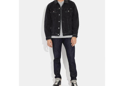 Coach Outlet Solid Denim Jacket