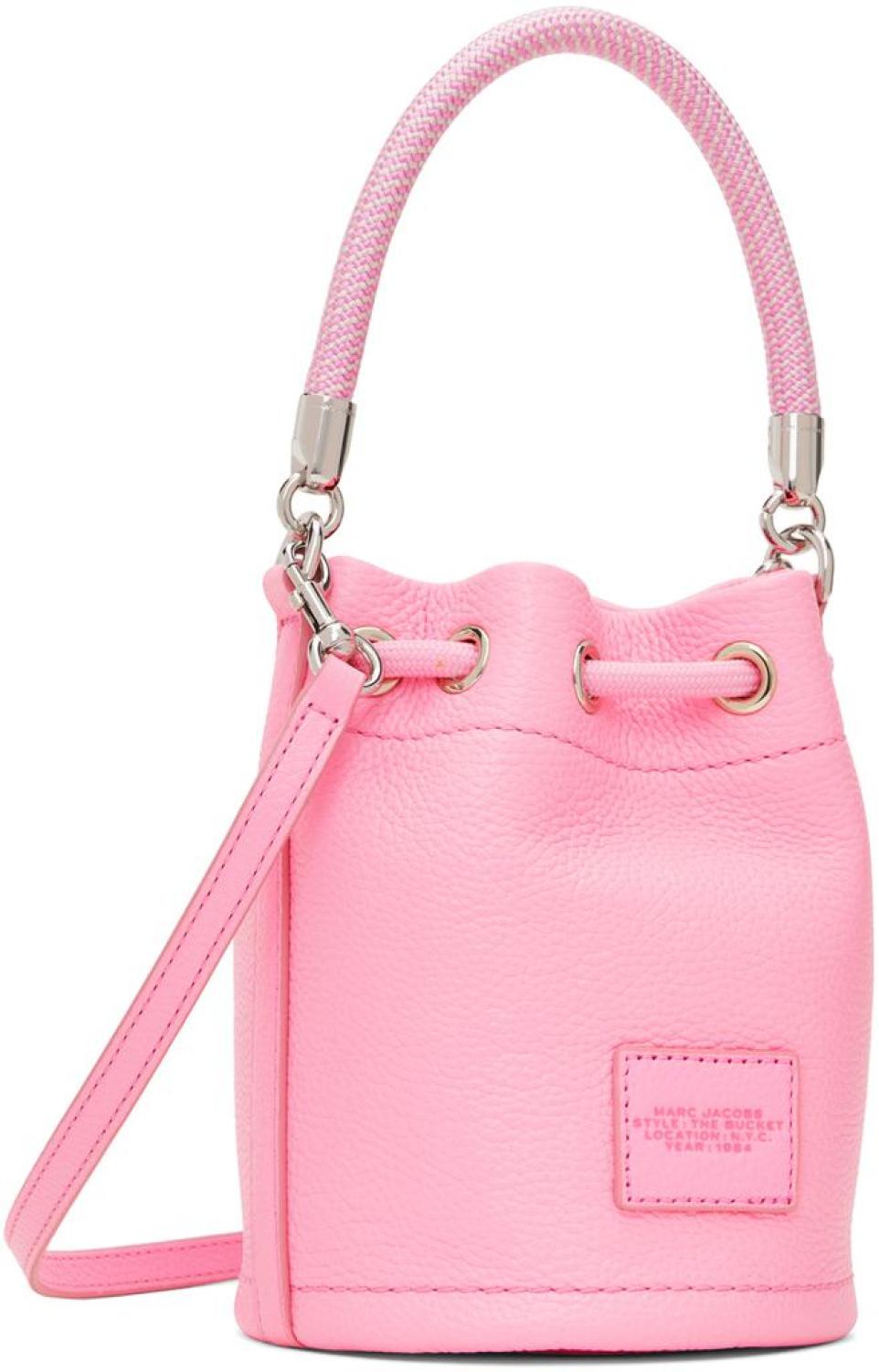 Pink 'The Leather Mini Bucket' Bag