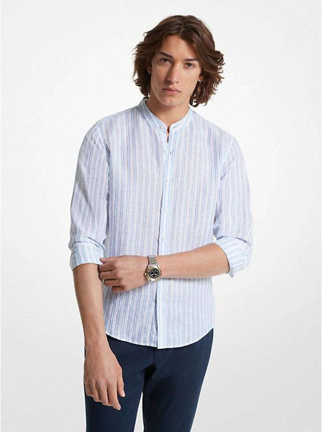 Striped Linen Blend Shirt