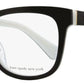 Kate Spade Women's Rectangular Eyeglasses Jackalyn 807 Black/White 50mm