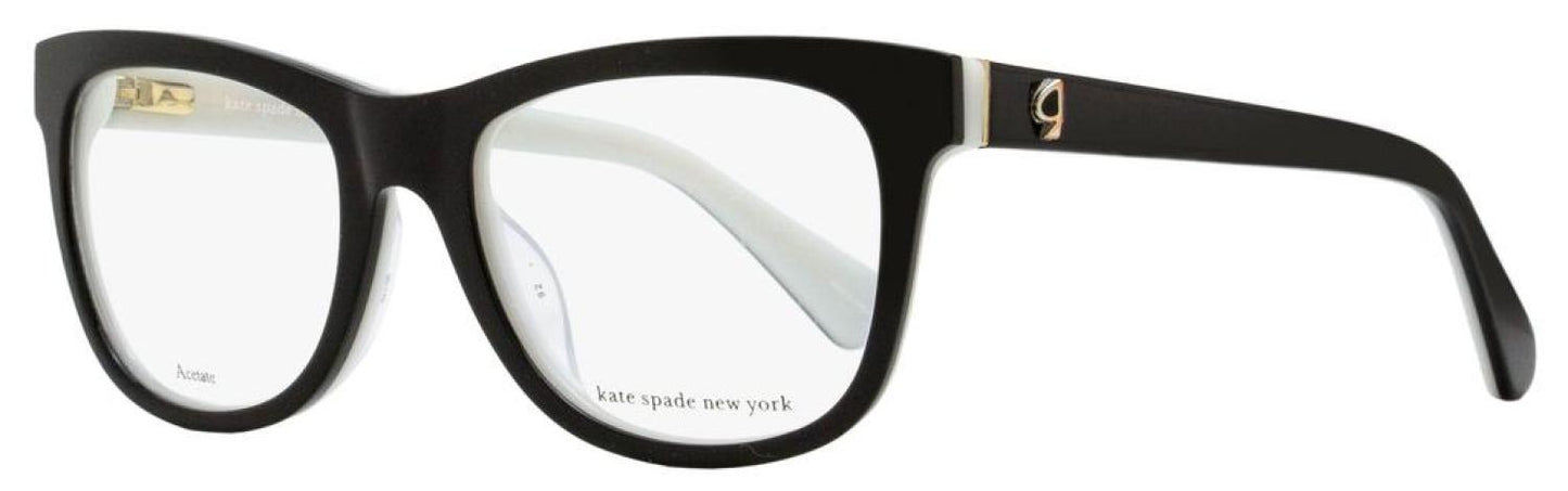 Kate Spade Women's Rectangular Eyeglasses Jackalyn 807 Black/White 50mm
