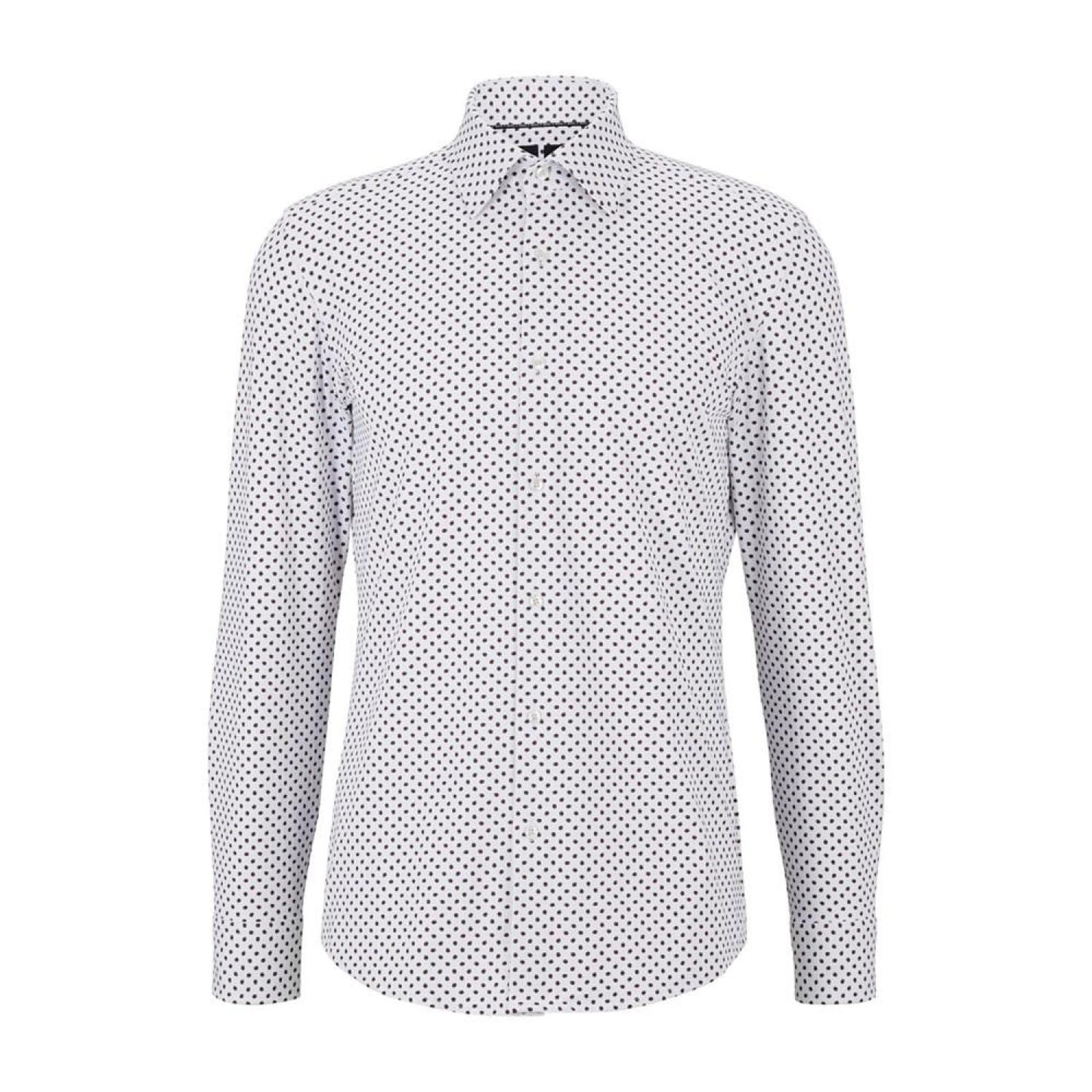 Men's Printed Performance-Stretch Jersey Slim-Fit Dress Shirt