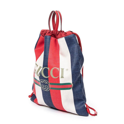 Striped Drawstring Backpack