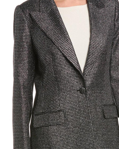 Michael Kors Collection Georgina One Button Wool-Blend Blazer