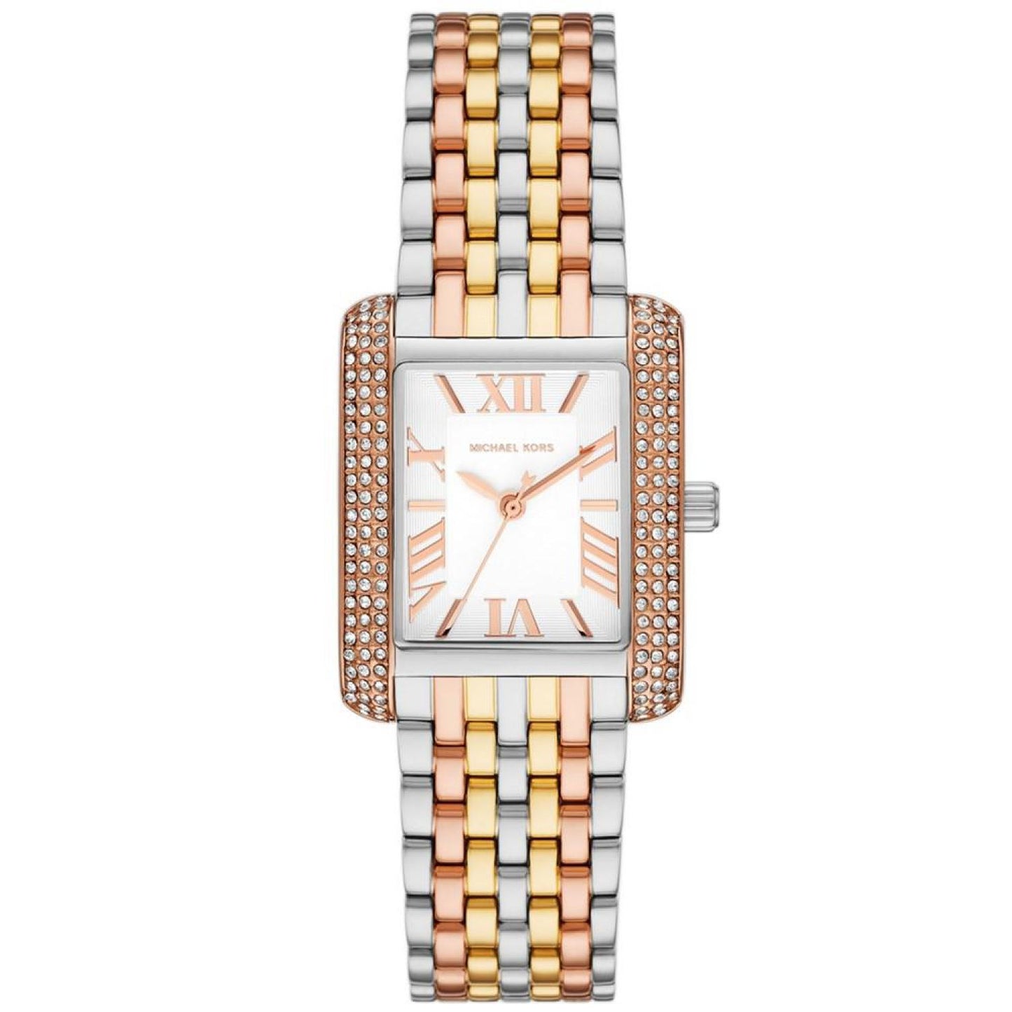 Women's Emery Three-Hand Tri-Tone Stainless Steel Watch 33 X 27mm