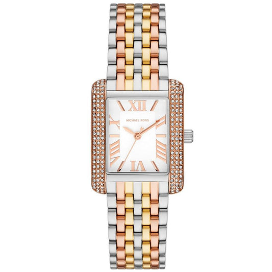 Women's Emery Three-Hand Tri-Tone Stainless Steel Watch 33 X 27mm