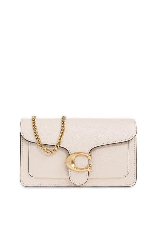 Coach Tabby Logo Plaque Chained Clutch Bag