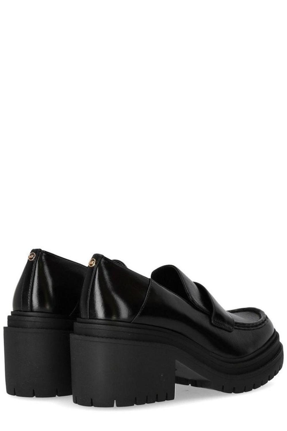 Michael Michael Kors Round Toe Block-Heel Loafers