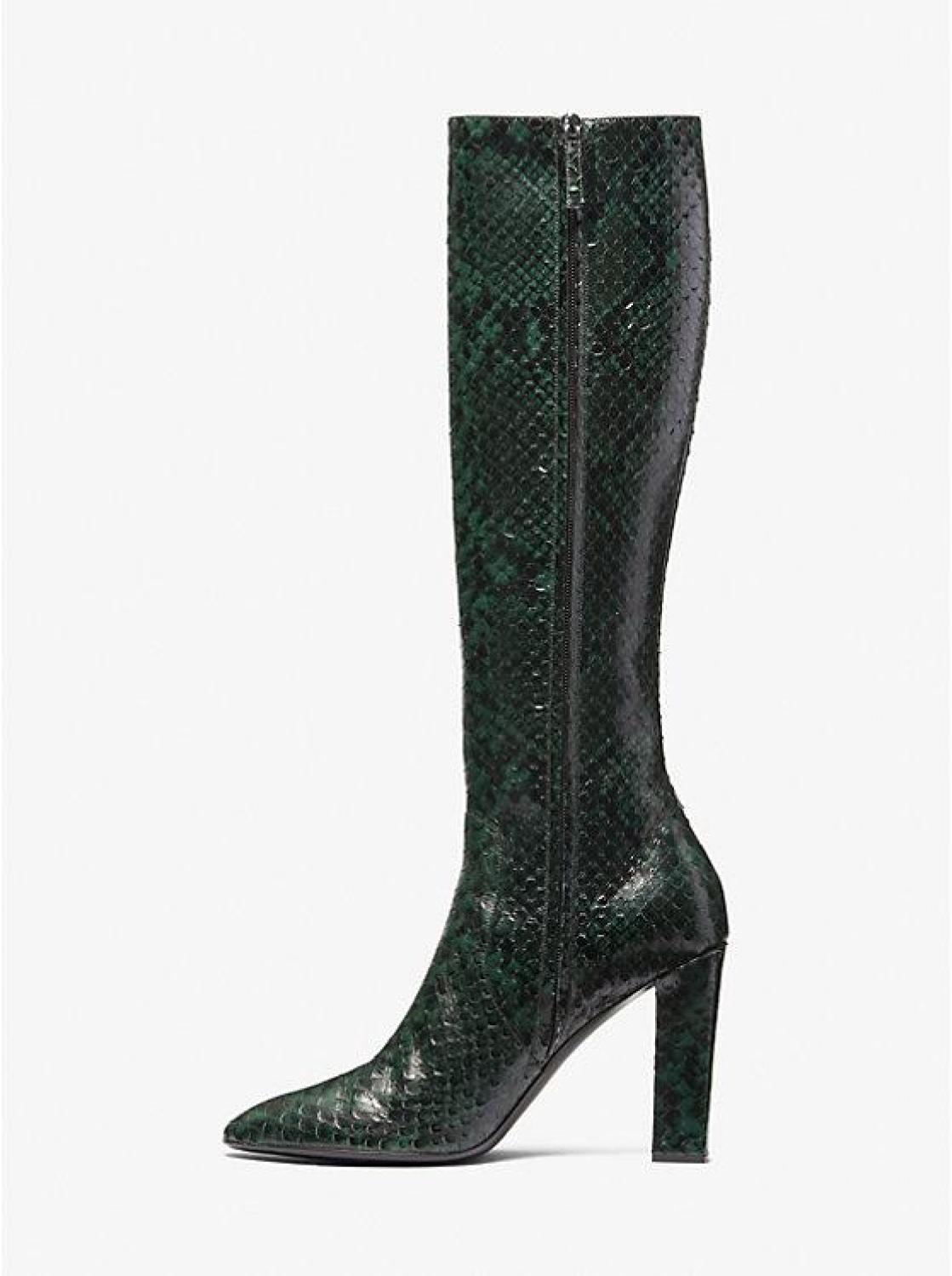 Carly Python Embossed Leather Boot