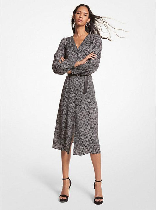 Logo Jacquard Shirtdress