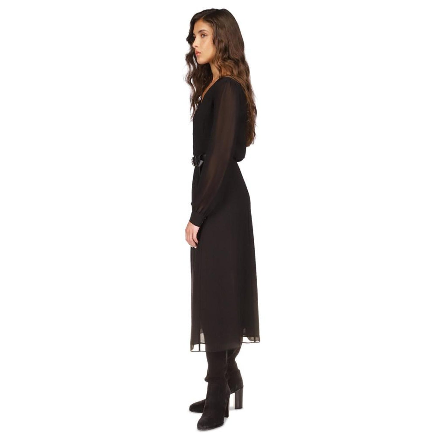 Women's Kate Belted Button-Down Midi Dress, Regular & Petite