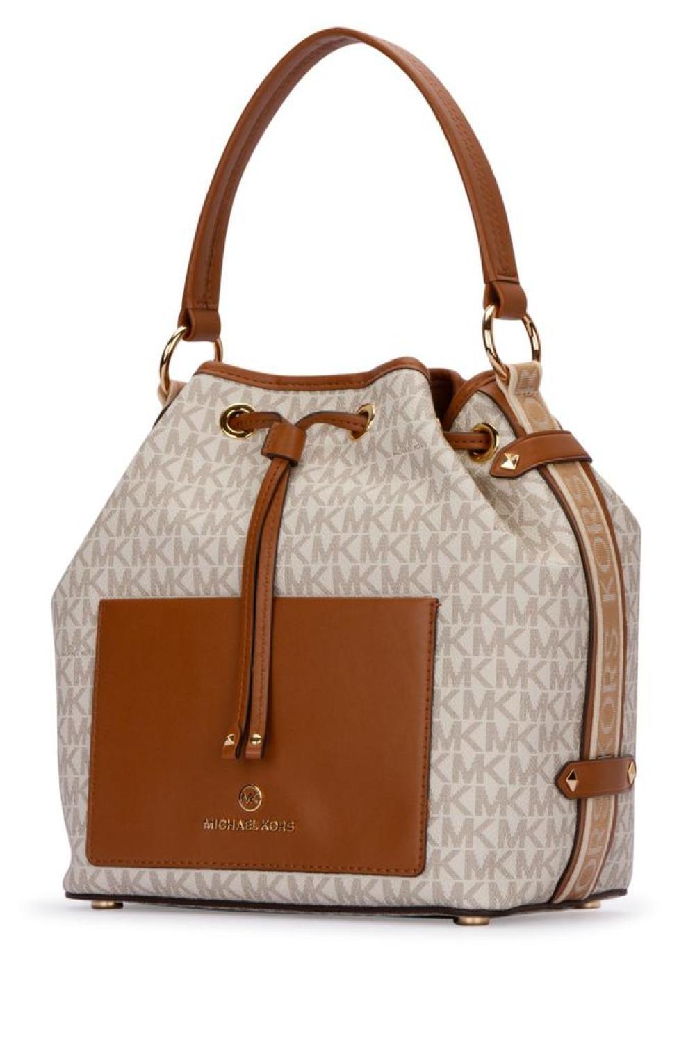 Michael Michael Kors Monogram Drawstring Bucket Bag