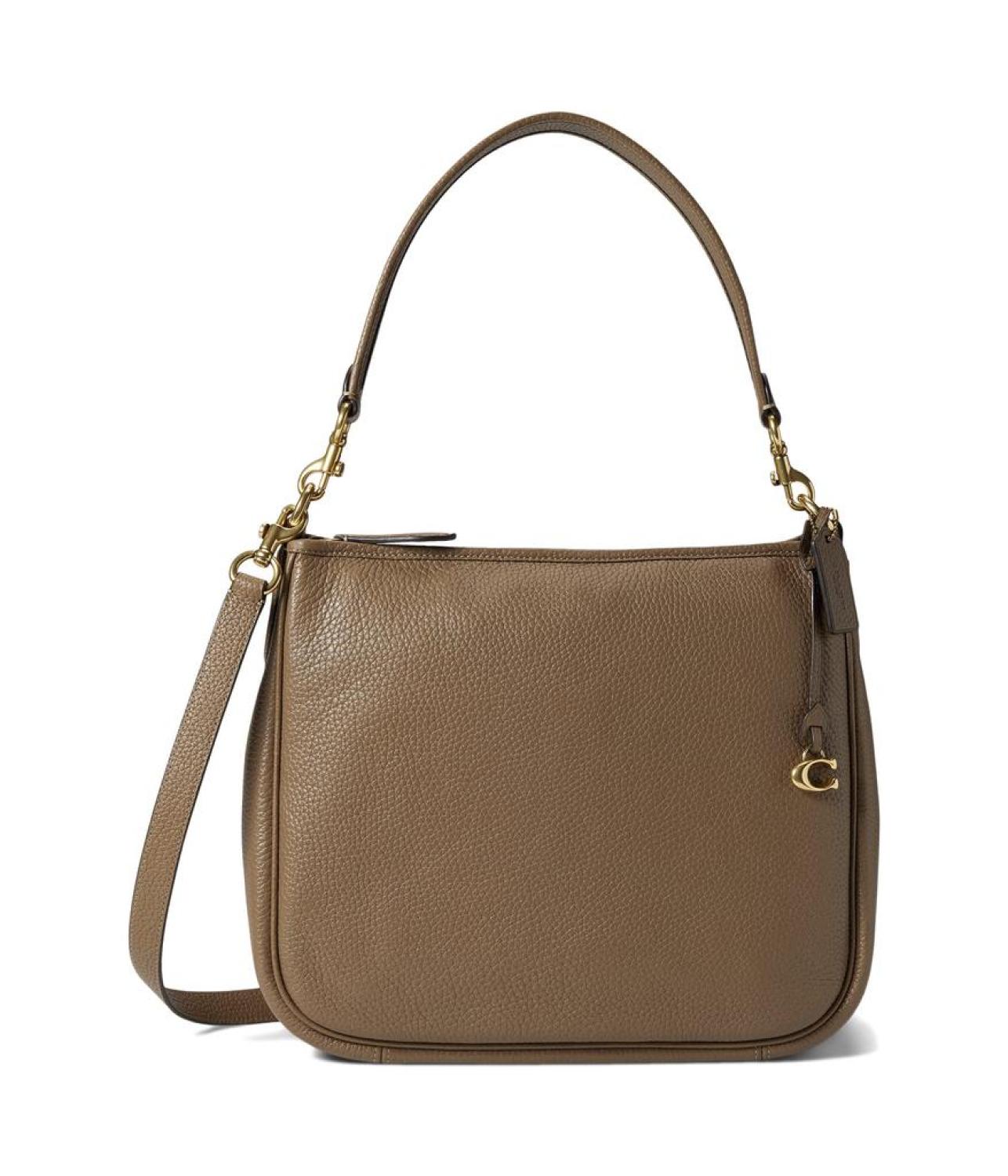 Soft Pebble Leather Cary Shoulder Bag