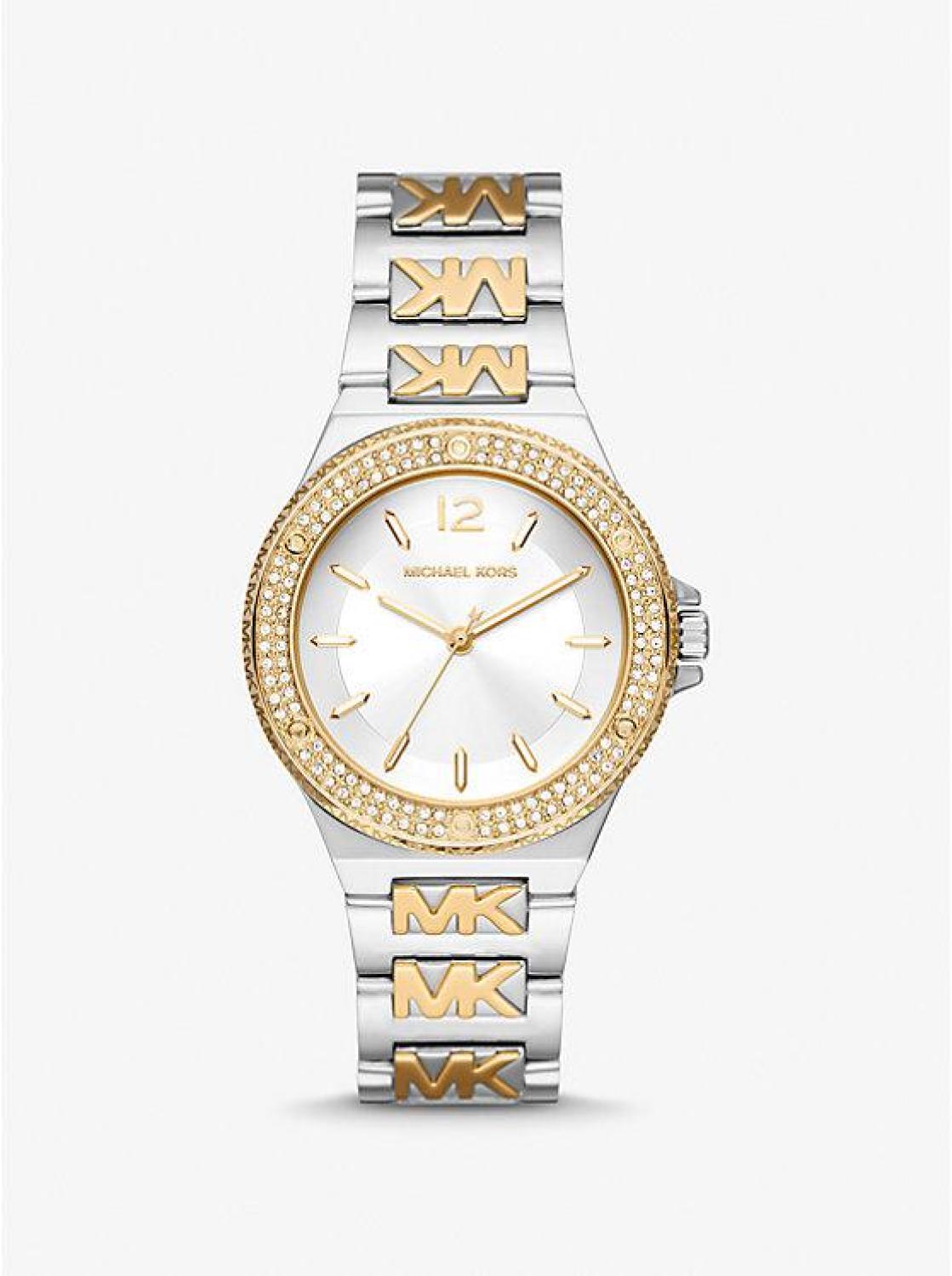 Lennox Pavé Two-Tone Logo Watch