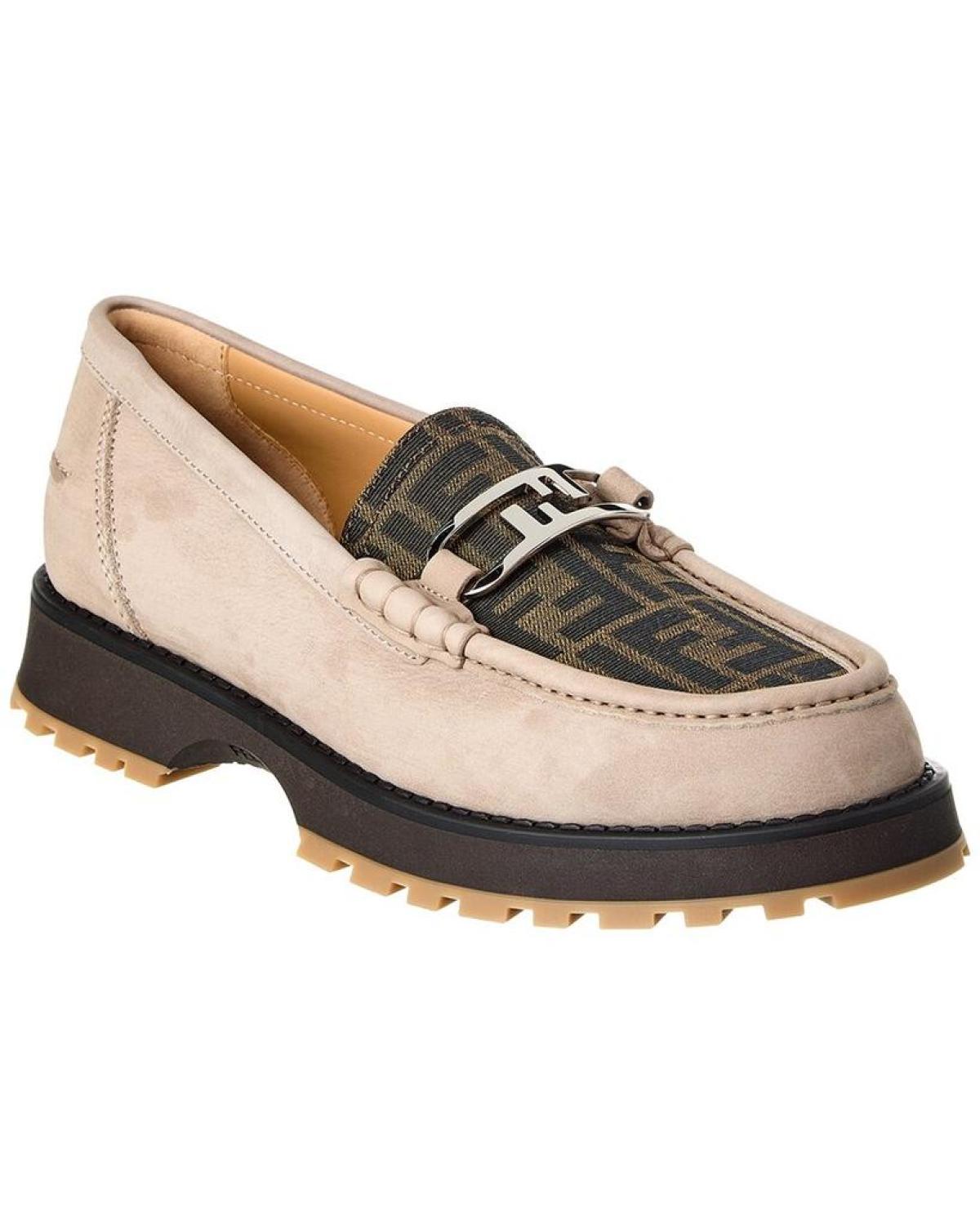 FENDI O'Lock FF Leather Loafer