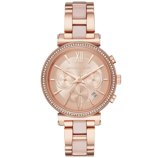 Women's Chronograph Sofie Rose Gold-Tone Stainless Steel & Blush Acetate Bracelet Watch 39mm