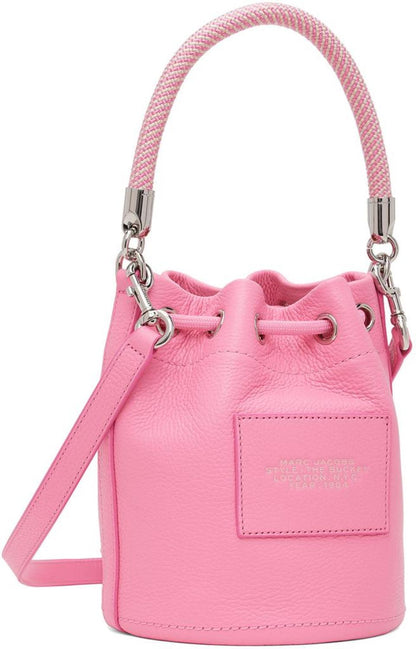 Pink 'The Leather Bucket' Bag