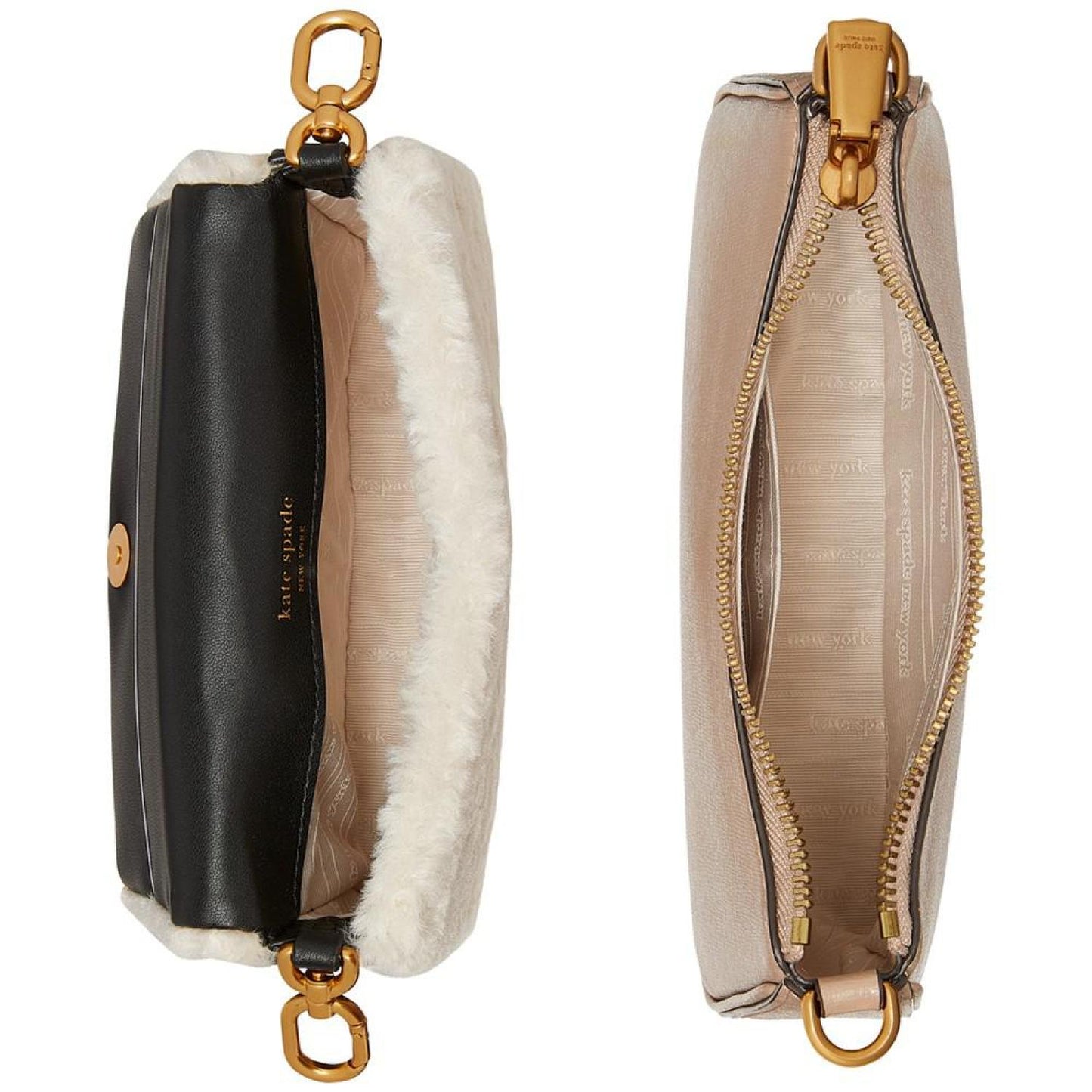 Double Up Faux Shearling Crossbody