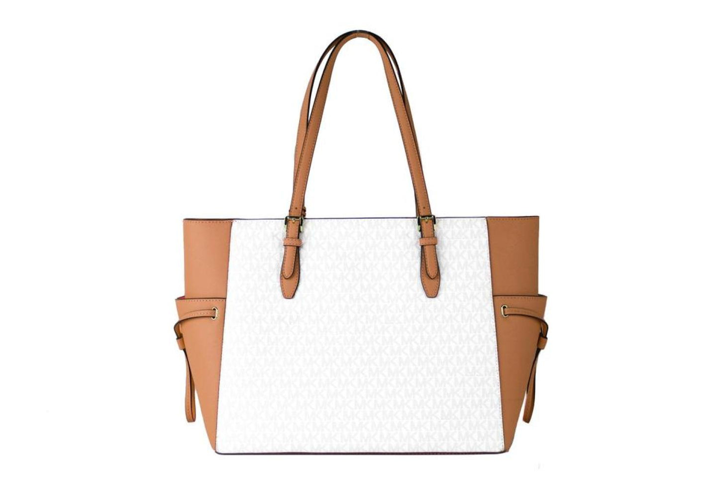 Michael Kors Gilly Large ivory Signature PVC Travel Drawstring Tote Hand Women's Bag