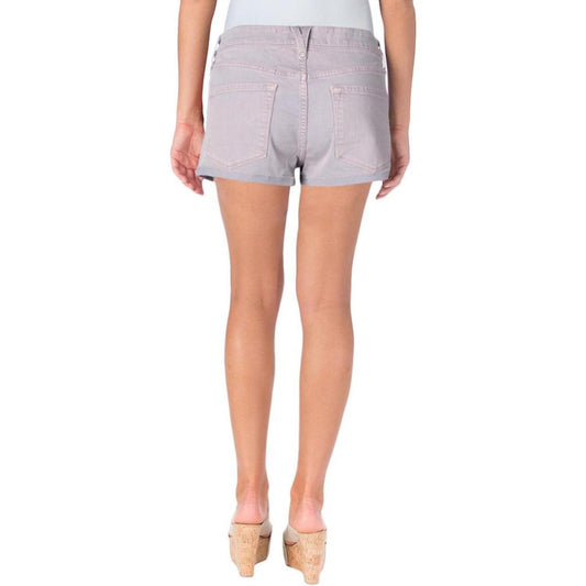 Womens Faded Cuffed Denim Shorts