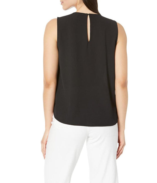 Solid Crepe Wrap Top