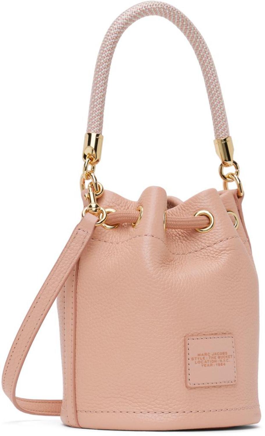 Pink 'The Leather Mini Bucket' Bag