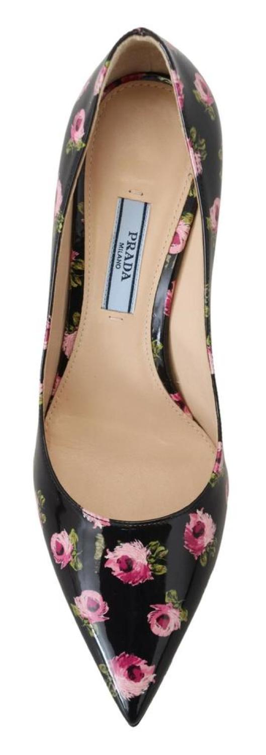 Prada Leather Floral Heels Stilettos Women's Pumps