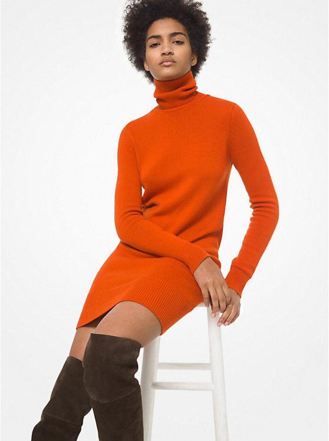 Cashmere Turtleneck Dress