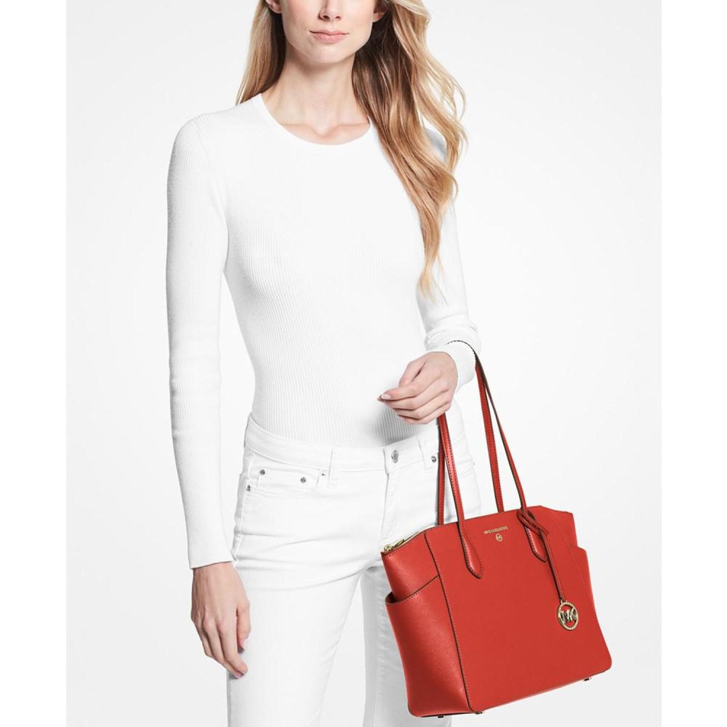 Marilyn Medium Top-Zip Leather Tote