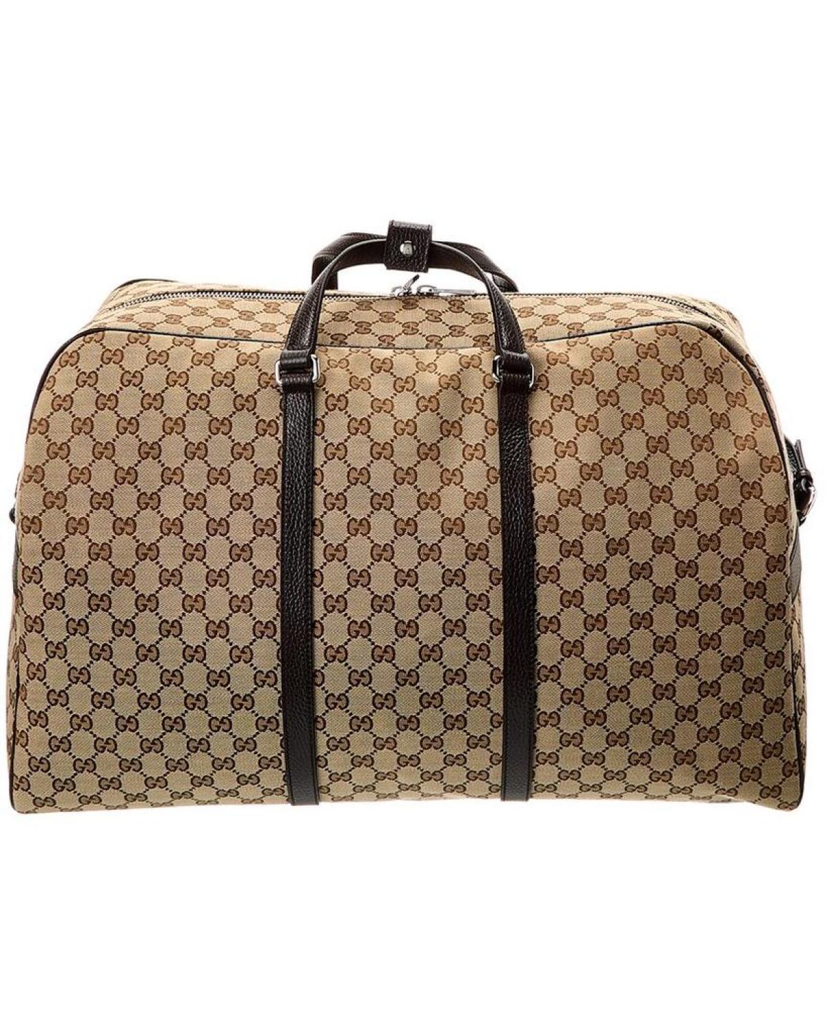 Gucci GG Canvas & Leather Duffel Bag