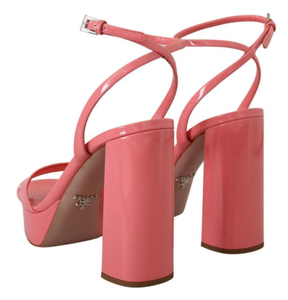 Prada Patent Women'ss Ankle Strap Heels Women's Sandal