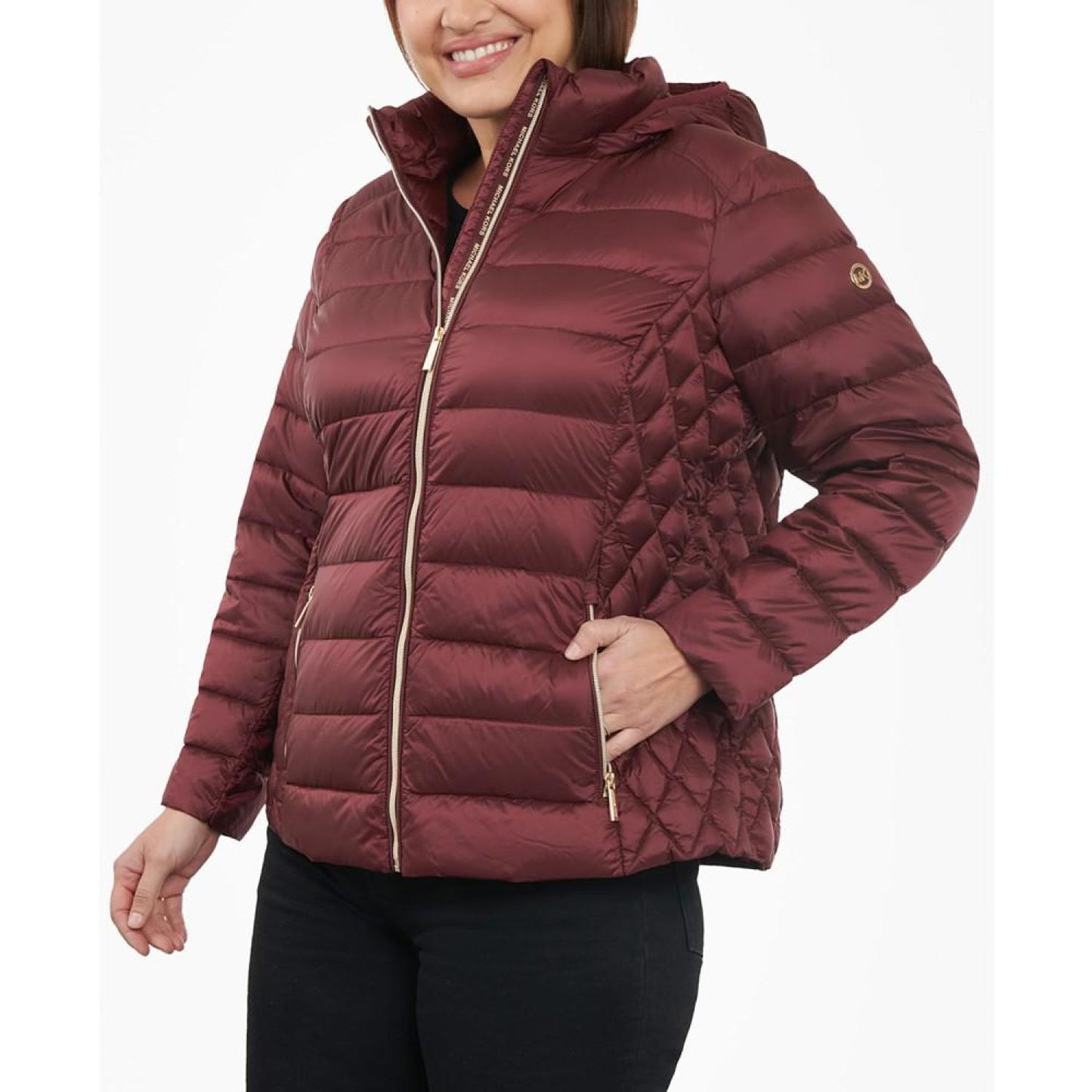 Women's Plus Size Hooded Packable Down Puffer Coat