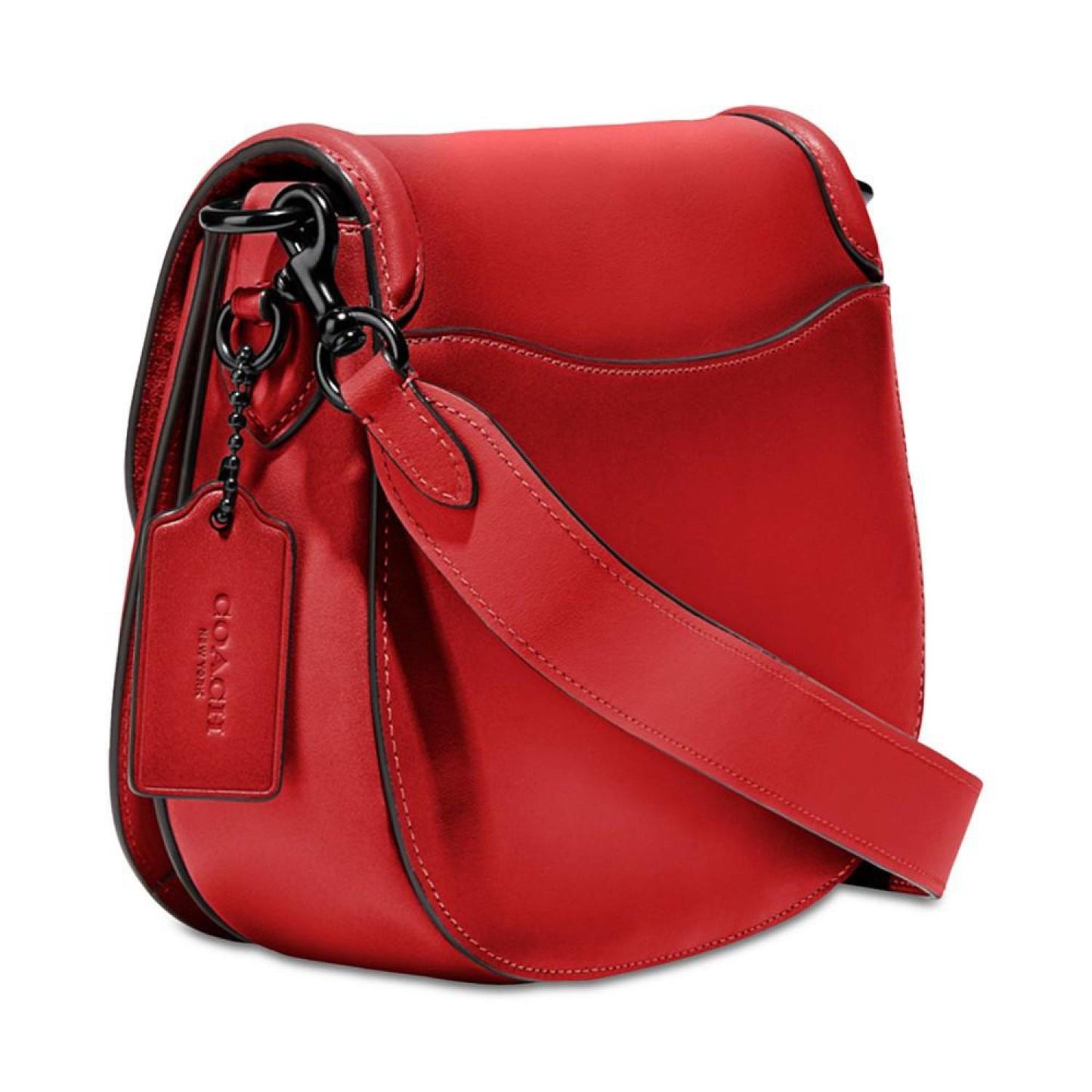 Beat Glovetanned Leather Saddle Bag with Webbing Strap