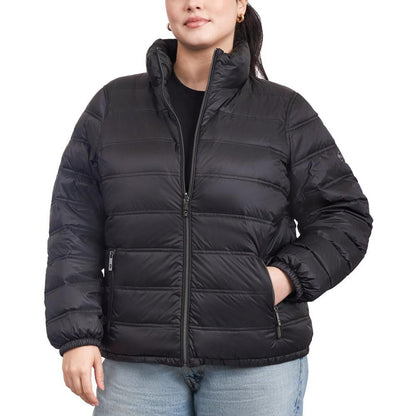 Women's Plus Size Reversible Shine Down Puffer Coat, Created for Macy's