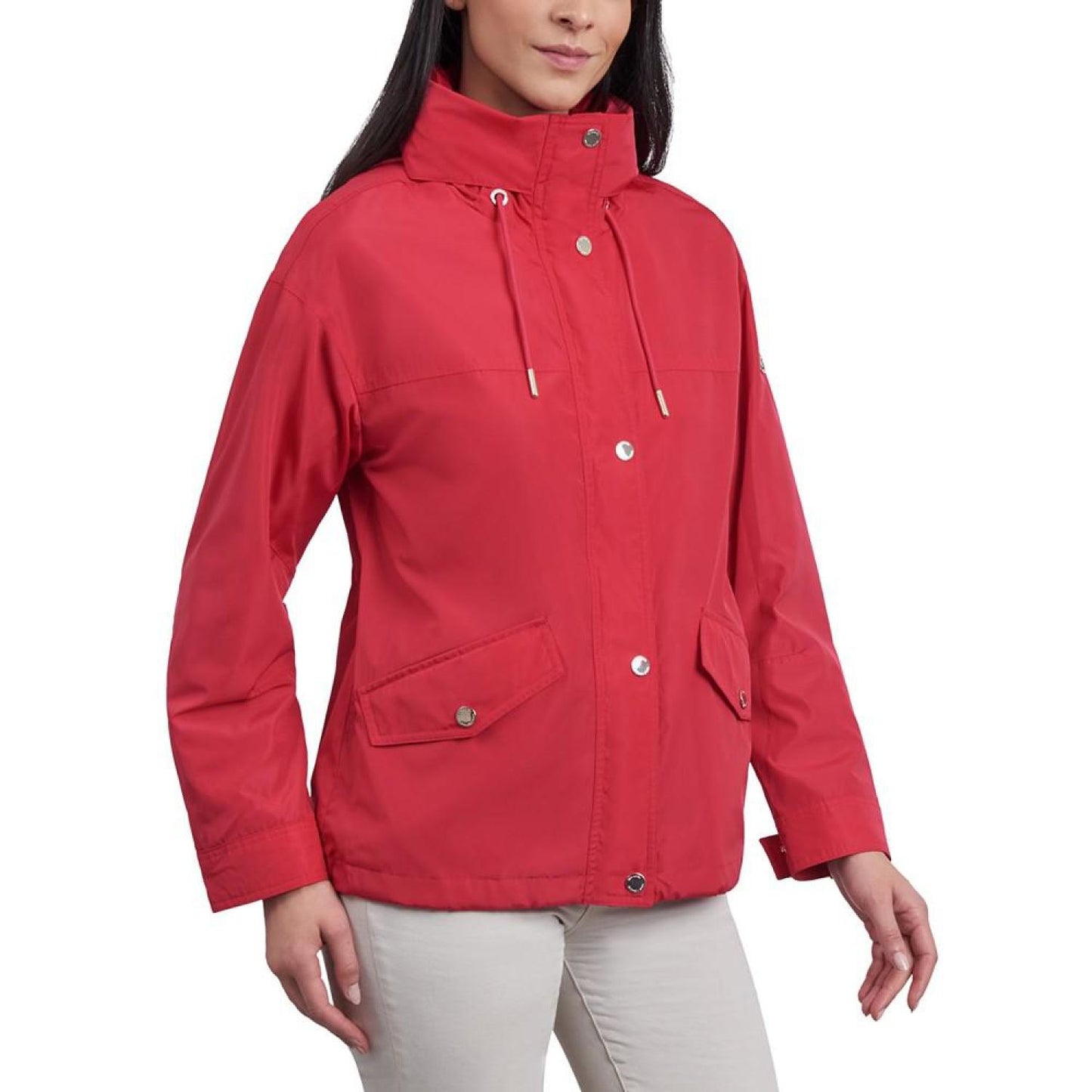 Women's Cinched-Waist Bomber Raincoat